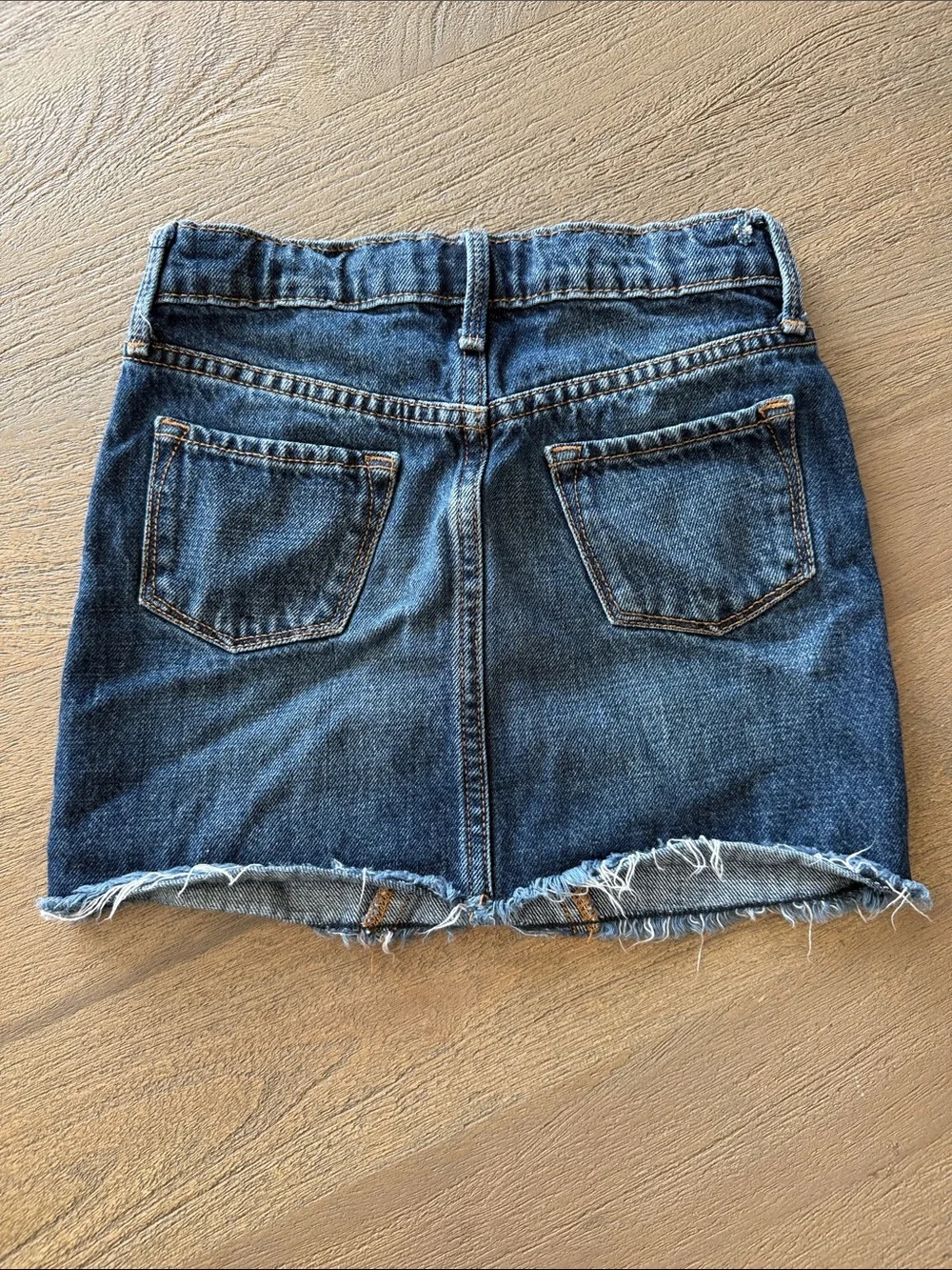 Old Navy Indigo Denim Mini Skirt with Exposed Button Front
